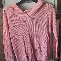 Shirt 469 Pink Knit Hoodie