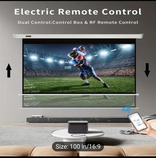 New Motorized Home Theater Screen 100"