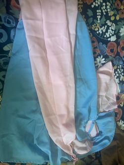 Blue and pink dress