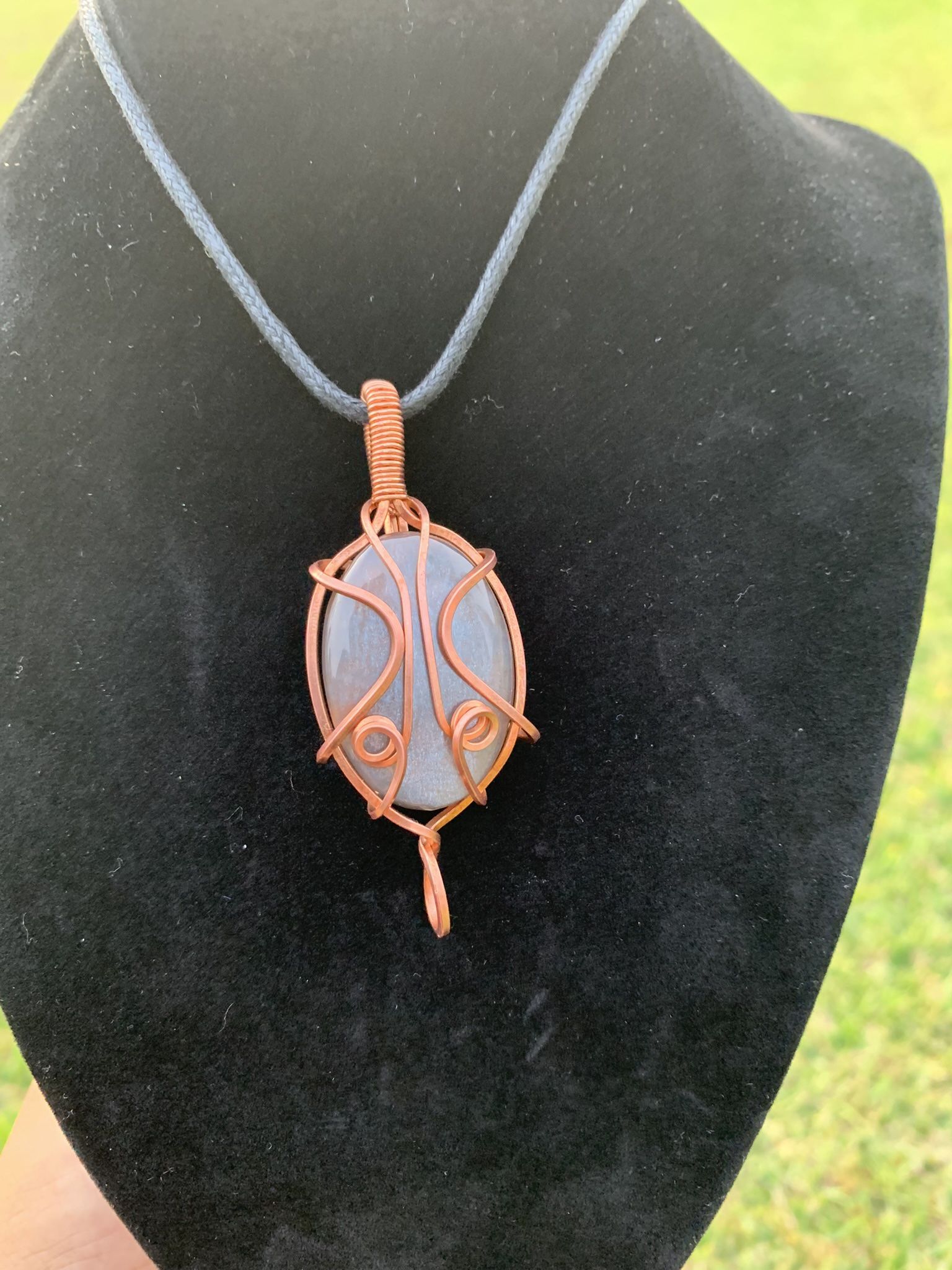 Grey Moonstone Crystal Pendant