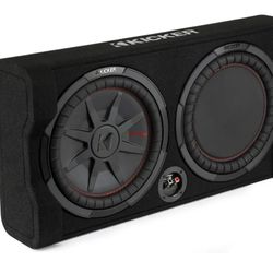KICKER 48TRTP122 12" Thin Down-Firing Subwoofer w/Passive Radiator Enclosure, 2-Ohm
