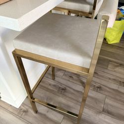 4 Bar Gold Stools 