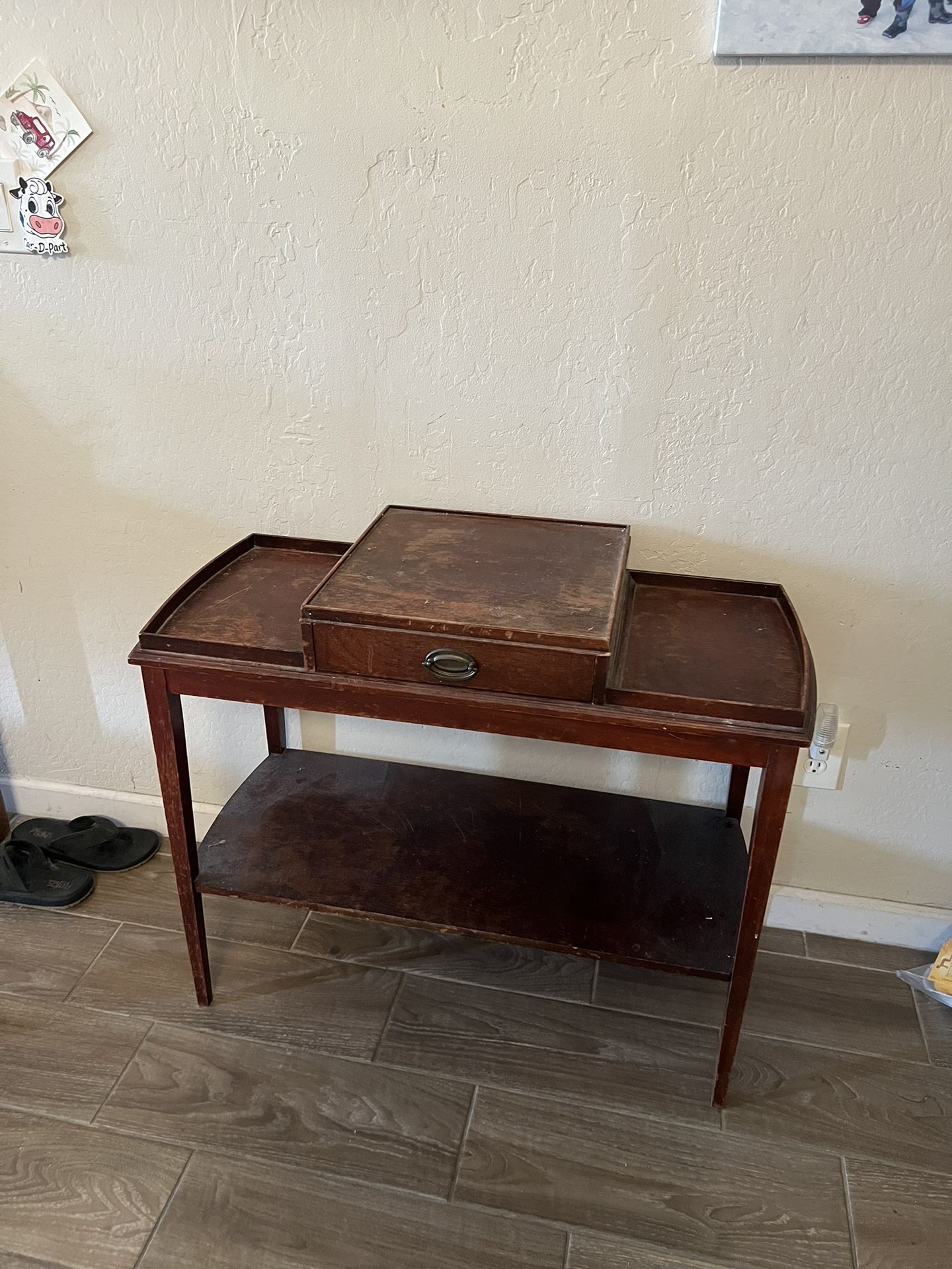 Antique retro accent table