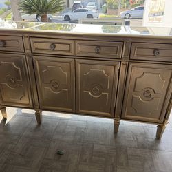 Z Gallerie  Gold Mirrored Buffet