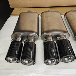 Bmw Camaro mustang Audi Porsche quad exhaust carbonfiber muffler tips hellcat m2 m3 m4 m5 m6 gt500