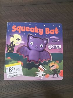 Squeaky Bat Halloween Children's Board Book