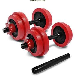 20 Lbs Each  Adjustable Dumbells 40 Lbs In Total