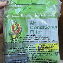 2 Pack Duck Window AC Foam Replacement Filter 24x15x1/4 Washable Reusable Cut to Size