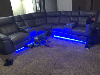 Power Reclining Sectional Couch