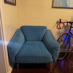 Blue Accent Lounge Chair