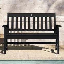 HDPE Outdoor Bench Loveseat Patio Furniture