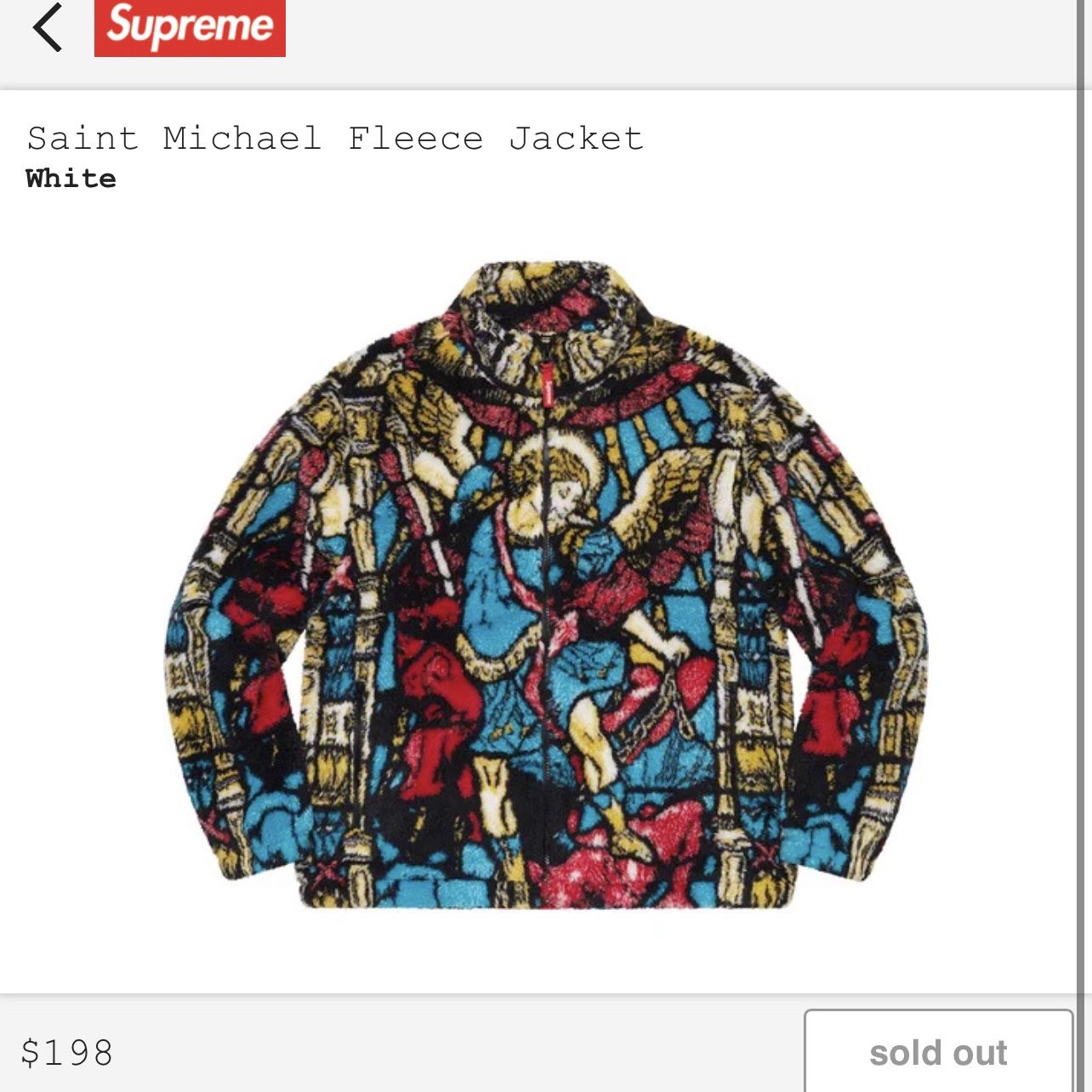 Supreme Saint Michael Fleece Jacket Color ( Large ) for Sale in