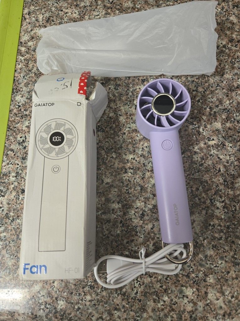 Portable Handheld Fan With Flashlight