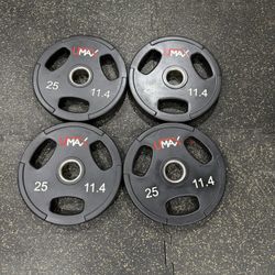 UMAX Urethane 25lb Plates Commercial Gym Weights