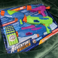 Adventure Force 4 Dart Blasters ( NERF Compatible) 