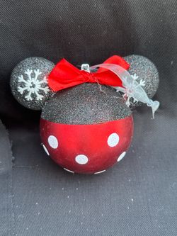 Disney Mickey & Minnie Ear Christmas Ornaments Set of 4 (NIB)