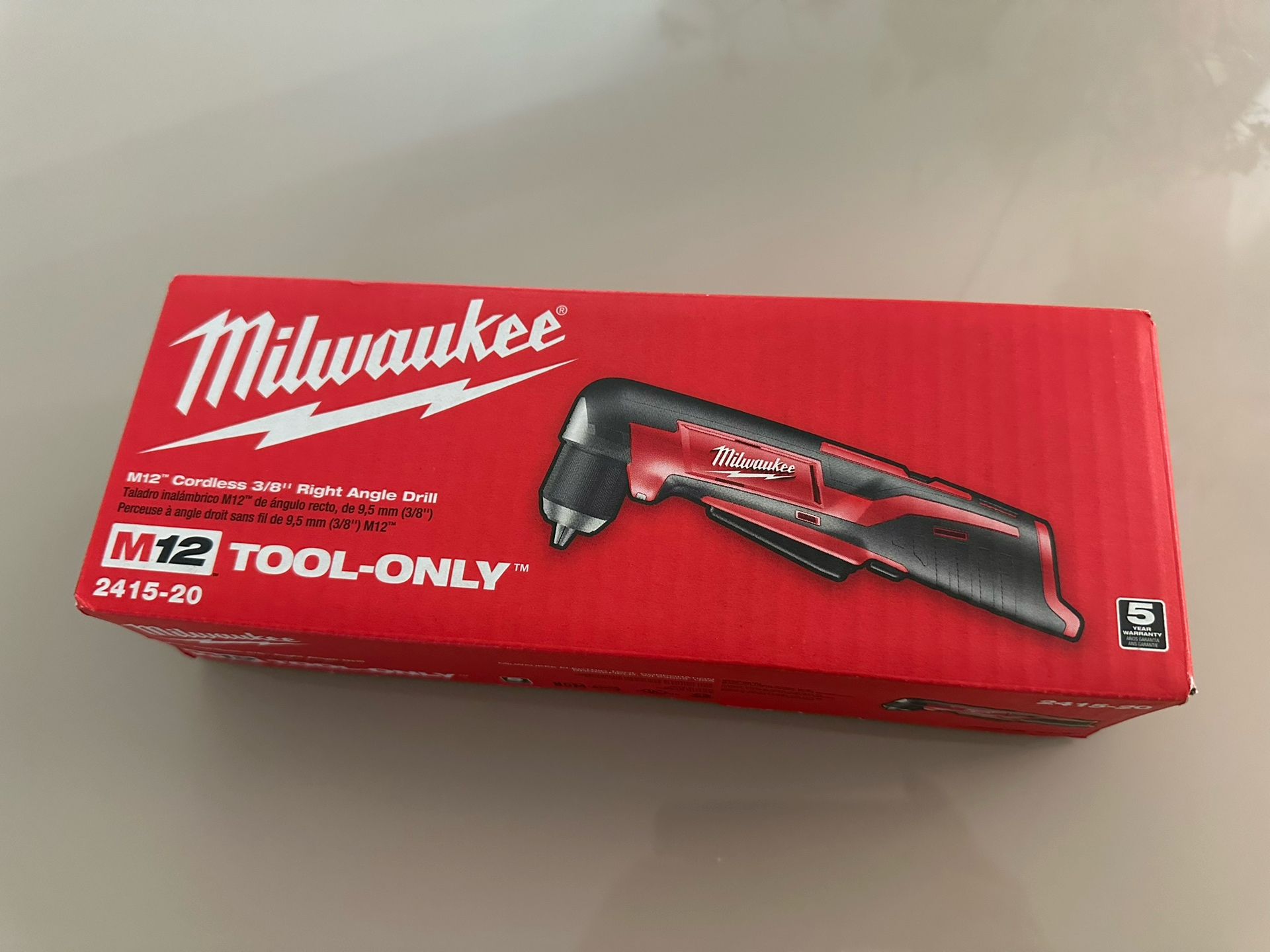 Milwaukee M12 12V Lithium-Ion Cordless 3/8 in. Right Angle Drill (Tool-Only)
