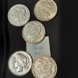 NICE GROUP OF SILVER DOLLARS 
5/$140 #4