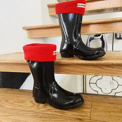 HUNTER kids classic glossy Blk rain boots