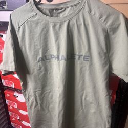 Alphalete Tee Shirt Green Size Large Lightly Used Runs Tight 