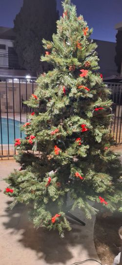 Artificial Christmas Tree with Red Bows