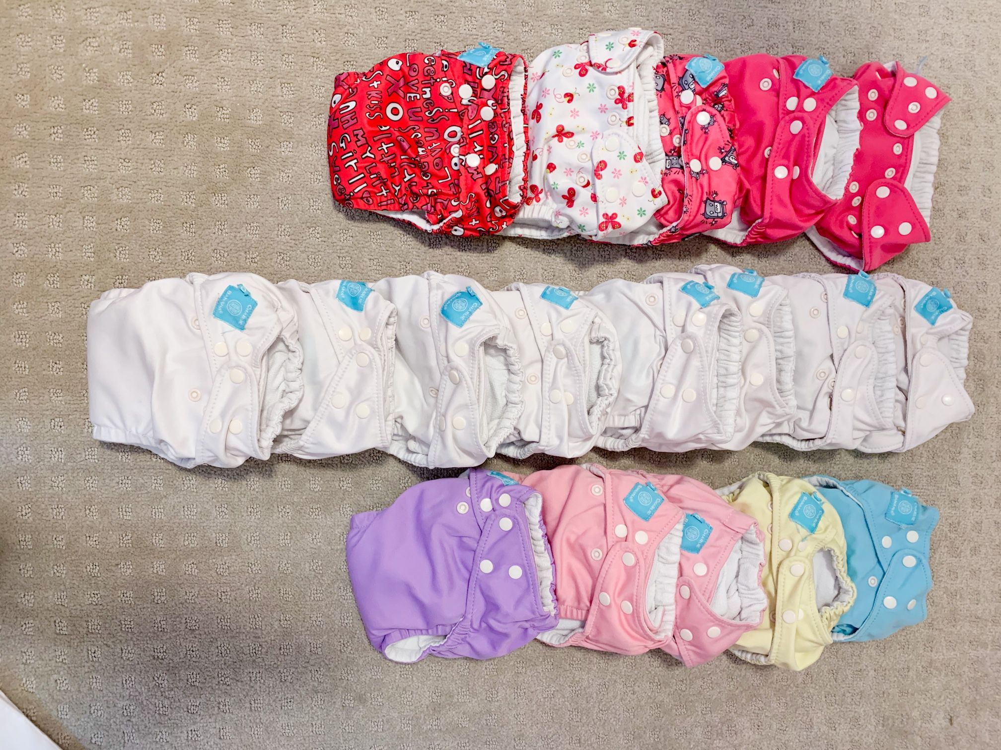 10 Charlie Banana Cloth Diapers In Excellent Condition