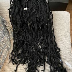 Halloween black dreadlocked wig