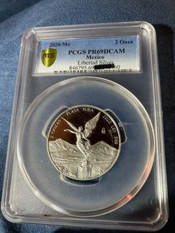 2020 - Mo Libertad Silver 2oz PCGS PR69DCAM