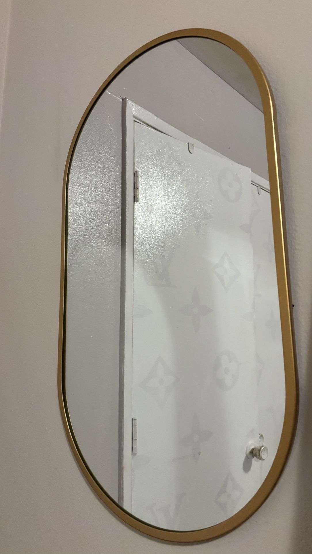 Gold Oval  Mirror 