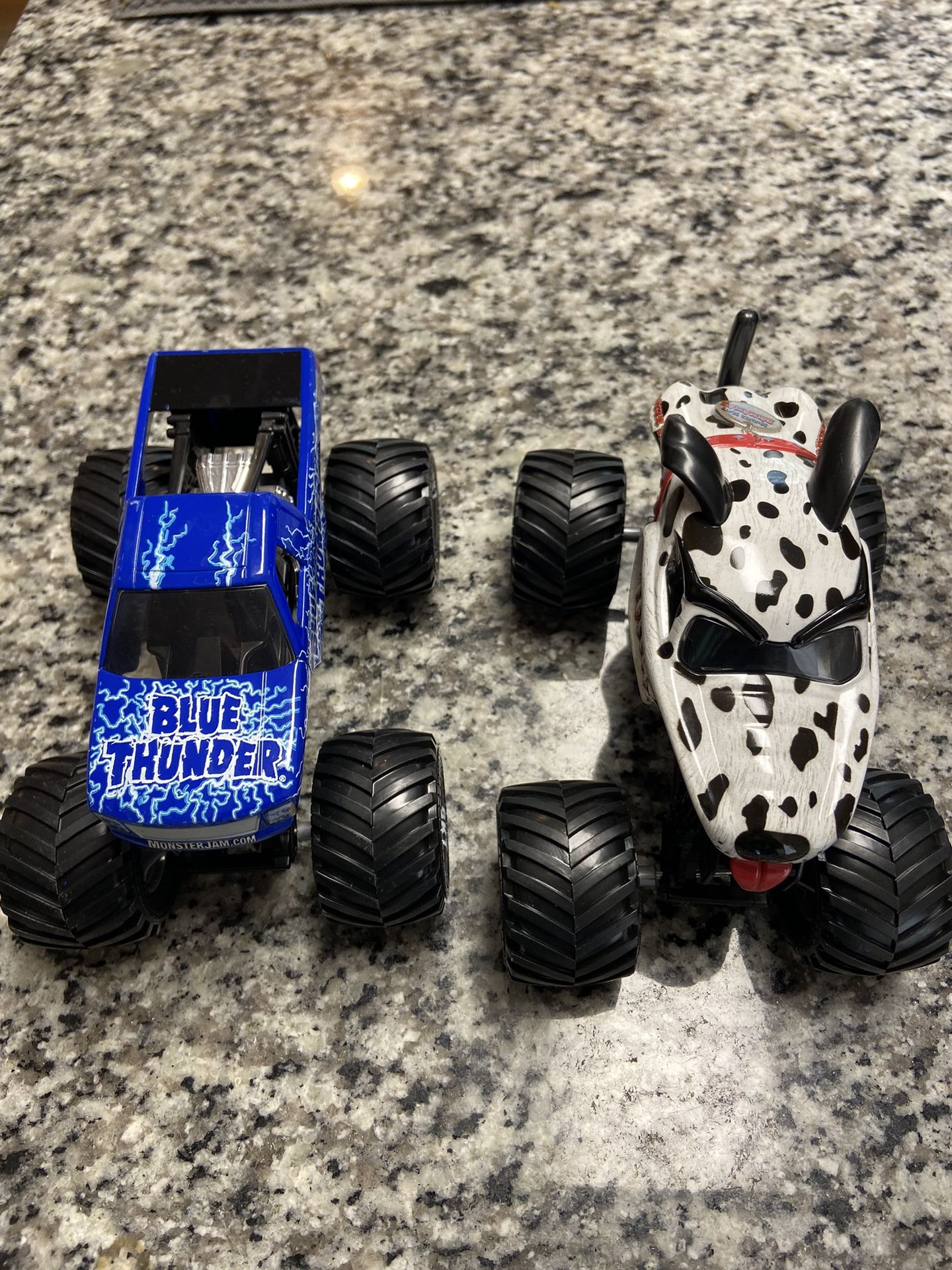 Two Monster trucks 