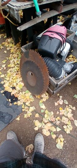 Vintagw Large Circular Saw Blade – Heavy Rust