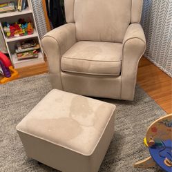 Swivel Rocking Chair And Leg Rest Set