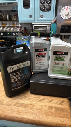 Set of 3 diesel car maintenance fluids