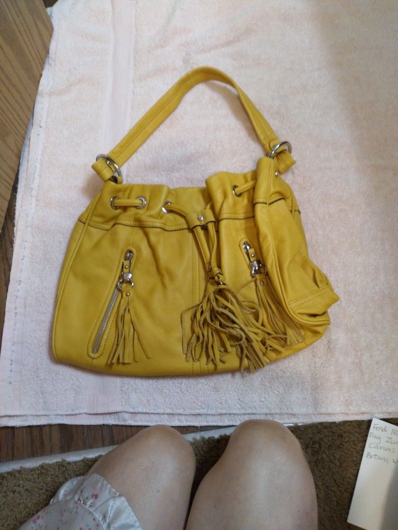 ,Bmakowskyellow Tot Bag W/ Strap New $150.00