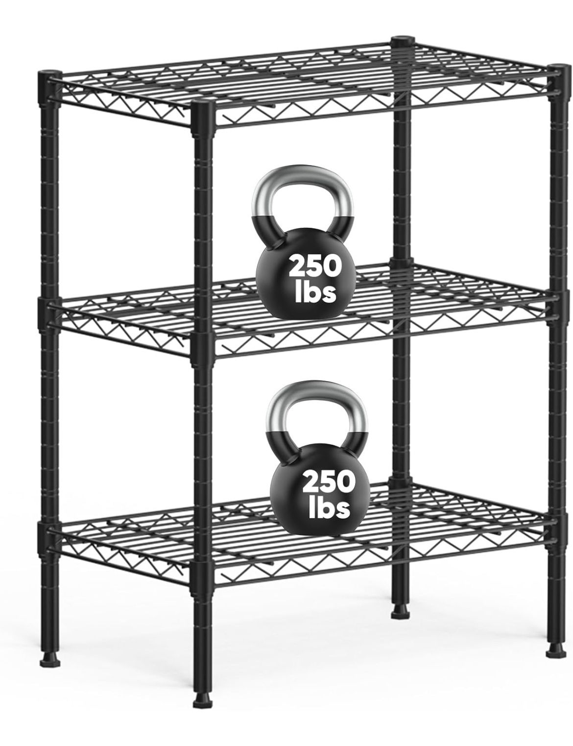 3 Tier Shelve Storage - Black
