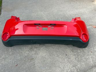 Red Rear Car Bumper Cover with Fog Light Housings