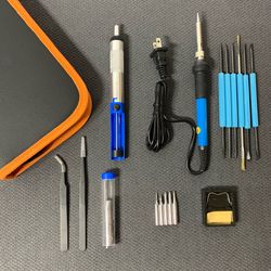 60W 110V Electric Soldering Iron Kit with Adjustable Temperature Welding Iron