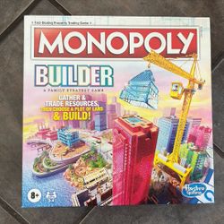 Monopoly Builder Board Game Unopened 