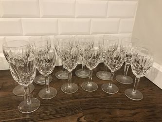 Waterford Kildare water goblet and claret wine glasses