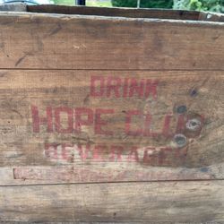 Drink Hope Club Dovetailed Wood Crate w/12-28oz soda bottles