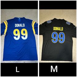 Aaron Donald LA Rams NFL Jerseys. Size Medium And Large.