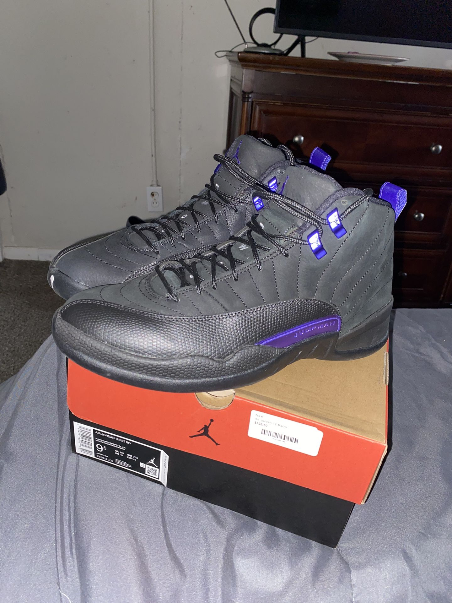 Jordan’s 12 Retro Black Dark Concord