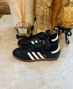 Adidas Mens Samba Classic 034563 Black Gum Sole Bottom Sneakers Shoes 10.5