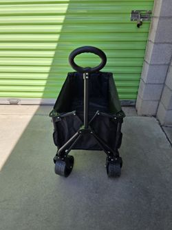 Folding Wagon Carts With Adjustable Handle/collapsible Beach Wagon with Big Wheels for Sand