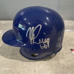 Yasiel Puig Signed Riddell Mini-Helmet w/ COA 