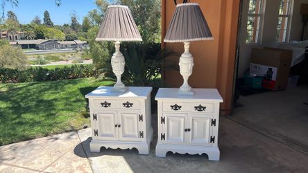 Matching night stands and lamps package