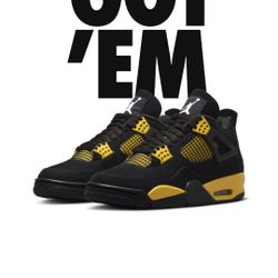 Nike Jordan 4 Thunder 10.5 Mens