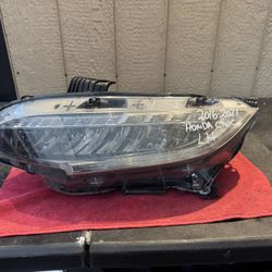 2016 2017 2018 2019 2020 HONDA CIVIC LEFT SIDE HEADLIGHT OEM USED 