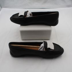 Franco Sarto Faris Size 6M Women Slip On Flat Loafers Shoes Black SY Synthetic