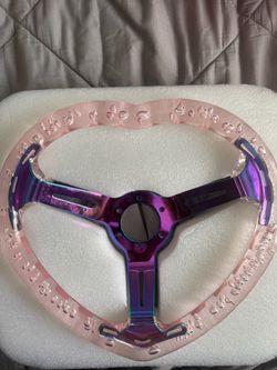 Pink steering wheel